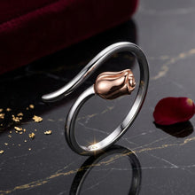 Load image into Gallery viewer, 925 Sterling Silver Ring with Rose Gold and Platinum Plating, 0.4*0.6cm for Women
