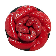 Load image into Gallery viewer, 2G Organic Double Flare Arang Wood Plug Red Leather Rose
