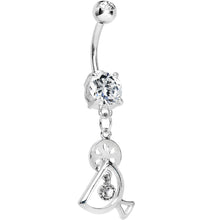Load image into Gallery viewer, Double Clear Gem Fruity Drink Dangle Belly Ring
