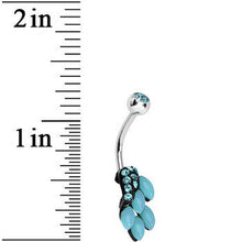 Load image into Gallery viewer, Aqua Gem and Fruit on the Vine Belly Ring
