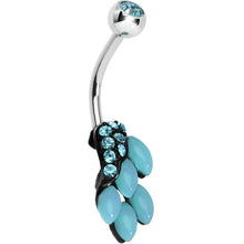 Load image into Gallery viewer, Aqua Gem and Fruit on the Vine Belly Ring
