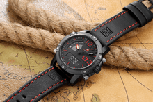 Load image into Gallery viewer, Men's Multifunction Digital Analog Waterproof Watch With Alarm And Automatic Time Zones Unique Design Excellent Gift

