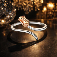 Load image into Gallery viewer, 925 Sterling Silver Ring with Rose Gold and Platinum Plating, 0.4*0.6cm for Women
