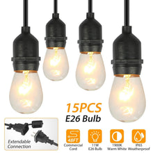 Load image into Gallery viewer, 48ft Outdoor String Light Waterproof Patio String Lights Bulbs
