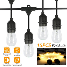 Load image into Gallery viewer, 48ft Outdoor String Light Waterproof Patio String Lights Bulbs
