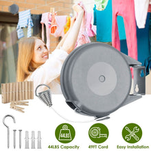 Load image into Gallery viewer, 49 Ft. Retractable Clothesline Rope
