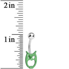 Load image into Gallery viewer, Green Mint Baby Owl Belly Ring
