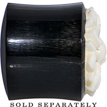 Load image into Gallery viewer, 9/16 Organic Buffalo Horn White Bone Frasera Flower Saddle Plug
