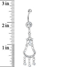 Load image into Gallery viewer, Clear Gem Princess Delight Chandelier Belly Ring
