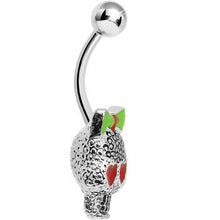 Load image into Gallery viewer, Lower Mount Cute Metal Red Hearts Sugar Skull Belly Ring
