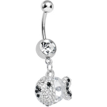 Load image into Gallery viewer, Crystalline Gem Paved Dazzling Fish Dangle Belly Ring
