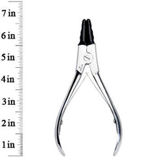 Load image into Gallery viewer, Body Jewelry Ring Opening Pliers with Black Rubber Tip - 6 Inch
