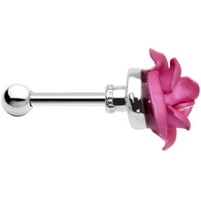 Load image into Gallery viewer, 16G Perfect Pink Metallic Rose Flower Cartilage Stud Earring
