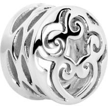 Load image into Gallery viewer, 18mm Stainless Steel Heart and Scrolls Saddle Plug
