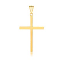 Load image into Gallery viewer, 14k Yellow Gold Polished Flat Cross Pendant
