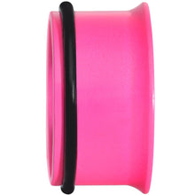 Load image into Gallery viewer, 18mm Pink Neon Coated Stainless Steel Single Flare Tunnel Plug
