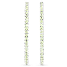Load image into Gallery viewer, 3.50 Carat Genuine Peridot .925 Sterling Silver Earrings
