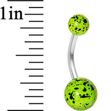 Load image into Gallery viewer, Green Speckled Cosmos Belly Ring
