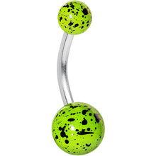 Load image into Gallery viewer, Green Speckled Cosmos Belly Ring
