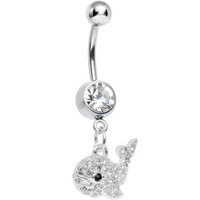 Load image into Gallery viewer, Crystalline Gem Tail of the Whale Dangle Belly Ring
