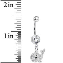 Load image into Gallery viewer, Crystalline Gem Tail of the Whale Dangle Belly Ring
