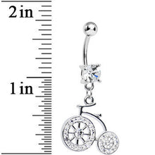 Load image into Gallery viewer, Crystalline Gem Ride My Tricycle Dangle Belly Ring
