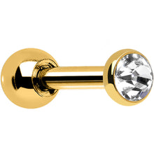 Load image into Gallery viewer, 3mm Clear Gem Gold IP Tragus Cartilage Earring
