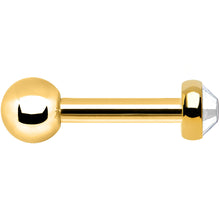 Load image into Gallery viewer, 3mm Clear Gem Gold IP Tragus Cartilage Earring
