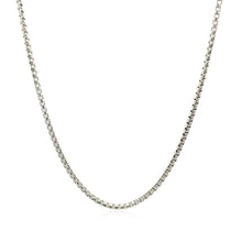 Load image into Gallery viewer, Sterling Silver Rhodium Plated Round Box Chain 1.5mm
