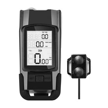 Load image into Gallery viewer, 4000mAh Bike LED Lights Bicycle Computer With Horn USB Rechargeable Flashlight Bike Speedometer Waterproof USB Rechargeable Bicycle Computer With Loud Bike Bell Waterproof Bike Odometer

