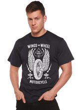 Load image into Gallery viewer, Wings And Wheel Spun Bamboo® Men's Bamboo Viscose/Organic Cotton Short Sleeve Graphic T-Shirt
