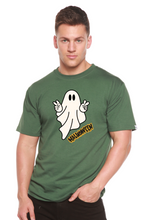 Load image into Gallery viewer, Halloween Ghost Unisex Bamboo Viscose/Organic Cotton Short Sleeve Graphic T-Shirt

