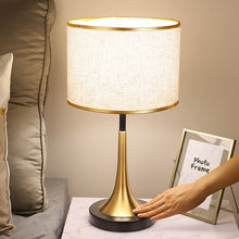 Load image into Gallery viewer, Modern Touch Sensor Dimming Luxury Living Room Simple Nordic LED Table Lamp Creative Simplicity Cloth Desk Light Indoor  Decorative Table Lamp Cute Study Lamps for Bedroom Décor
