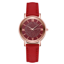 Load image into Gallery viewer, Womens Watches Bracelet Set Starry Sky Ladies Watch Casual Leather Student Quartz Wristwatch Luxury Fashion Minimalist Leather Strap Dress Analogue Quartz Round Elegant Watch
