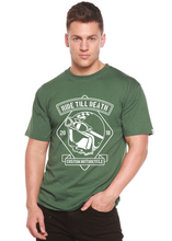 Load image into Gallery viewer, Ride Till Death Spun Bamboo® Men's Bamboo Viscose/Organic Cotton Short Sleeve Graphic T-Shirt
