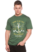 Load image into Gallery viewer, Born To Be Free Men's Bamboo Viscose/Organic Cotton Short Sleeve Graphic T-Shirt
