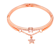 Load image into Gallery viewer, Rose Gold Stainless Steel Bracelets &amp; Bangles Female Heart Forever Love Charm Bracelet For Women
