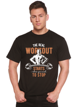 Load image into Gallery viewer, The Real Workout Men's Bamboo Viscose/Organic Cotton Short Sleeve Graphic T-Shirt
