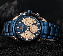 Load image into Gallery viewer, Men's  Waterproof Stainless Steel Watch With Chronometers Business Style Wristwatch Unique Design Perfect Gift
