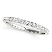 Load image into Gallery viewer, 14k White Gold Curved Style Diamond Wedding Ring (1/3 cttw)
