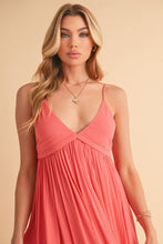 Load image into Gallery viewer, New Summer Ruched Plunge Comfortable Mini Cami Dress For Women – Flattering Fit with Plunging Neckline and Sculpted Design
