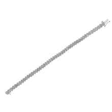 Load image into Gallery viewer, .925 Sterling Silver 1.0 cttw Diamond "Arrow" Shape Tennis Link Bracelet (I-J Color, I3 Clarity) -7.25"
