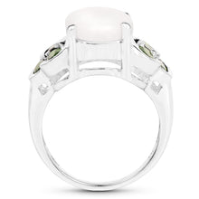 Load image into Gallery viewer, 4.52 Carat Genuine Opal and Chrome Diopside .925 Sterling Silver Ring
