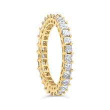 Load image into Gallery viewer, 14K Yellow Gold 2.00 Cttw Shared Prong Set Princess Cut Diamond Eternity Band Ring (J-K Color, SI1-SI2 Clarity) - Ring Size 7
