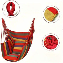 Load image into Gallery viewer, Hammock Chair Canvas – Portable Colorful Stripe Indoor Swing
