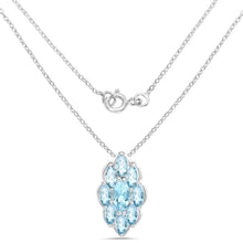 Load image into Gallery viewer, 4.77 Carat Genuine Swiss Blue Topaz .925 Sterling Silver Pendant
