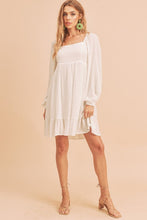 Load image into Gallery viewer, Ruffled Hem Square Neck Balloon Sleeve Mini Dress – Trendy, Feminine &amp; Fashion-Forward Dress for Stylish Occasions
