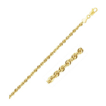 Load image into Gallery viewer, Lite Rope Chain Bracelet in 10k Yellow Gold  (2.50 mm)
