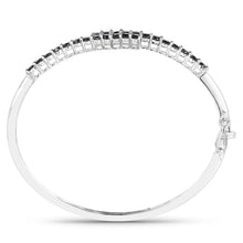 Load image into Gallery viewer, 2.52 Carat Genuine Black Diamond .925 Sterling Silver Bangle
