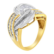 Load image into Gallery viewer, 10KT Two-Toned Gold Diamond Bypass Ring (1 cttw, H-I Color, SI1-SI2 Clarity)
